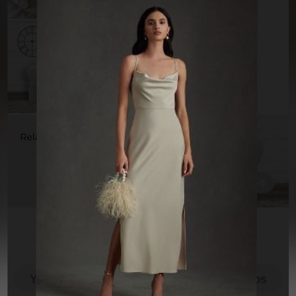 BHDLN CALI SATIN CHARMEUSE MIDI DRESS